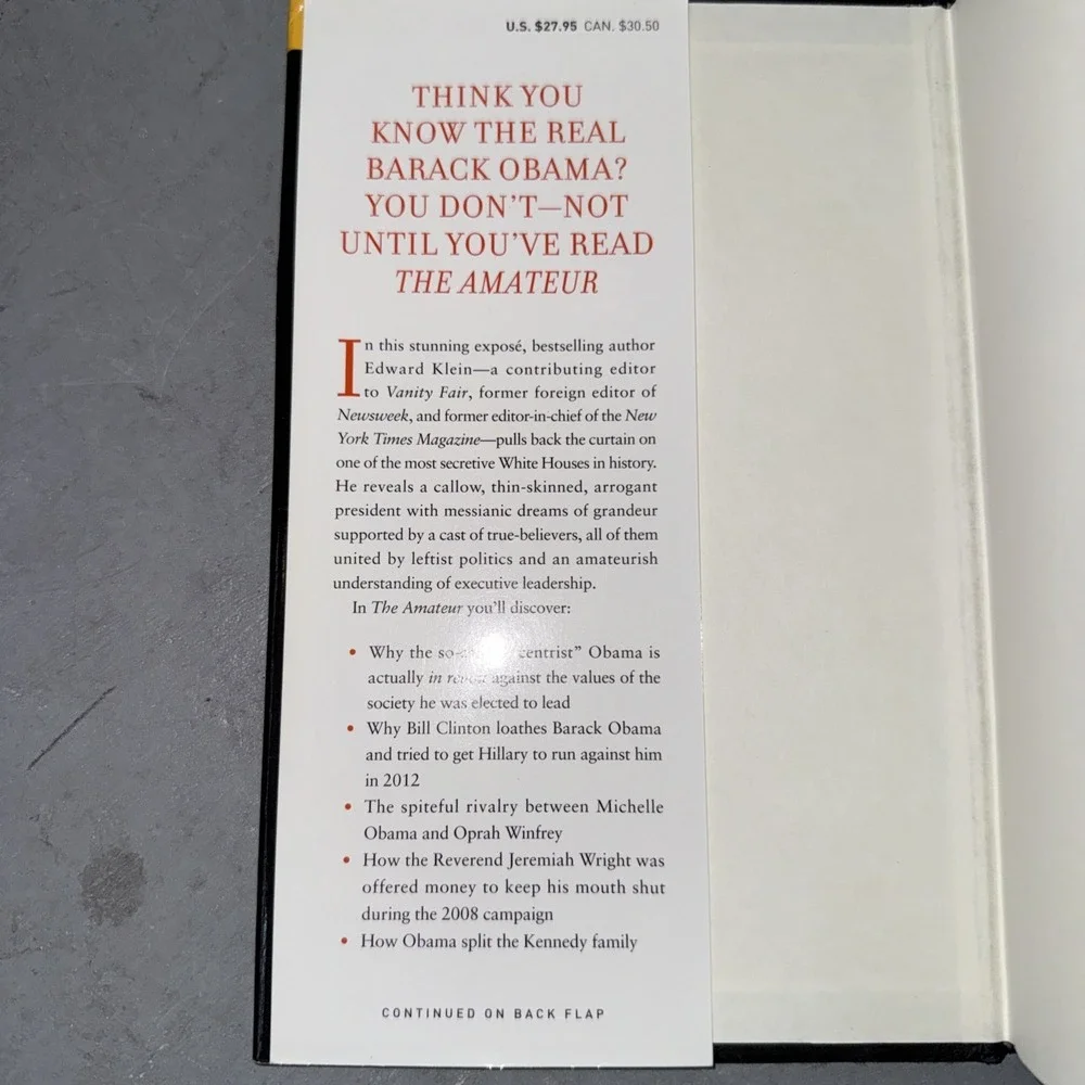 Amateur by Edward Klein (2012, Hardcover)